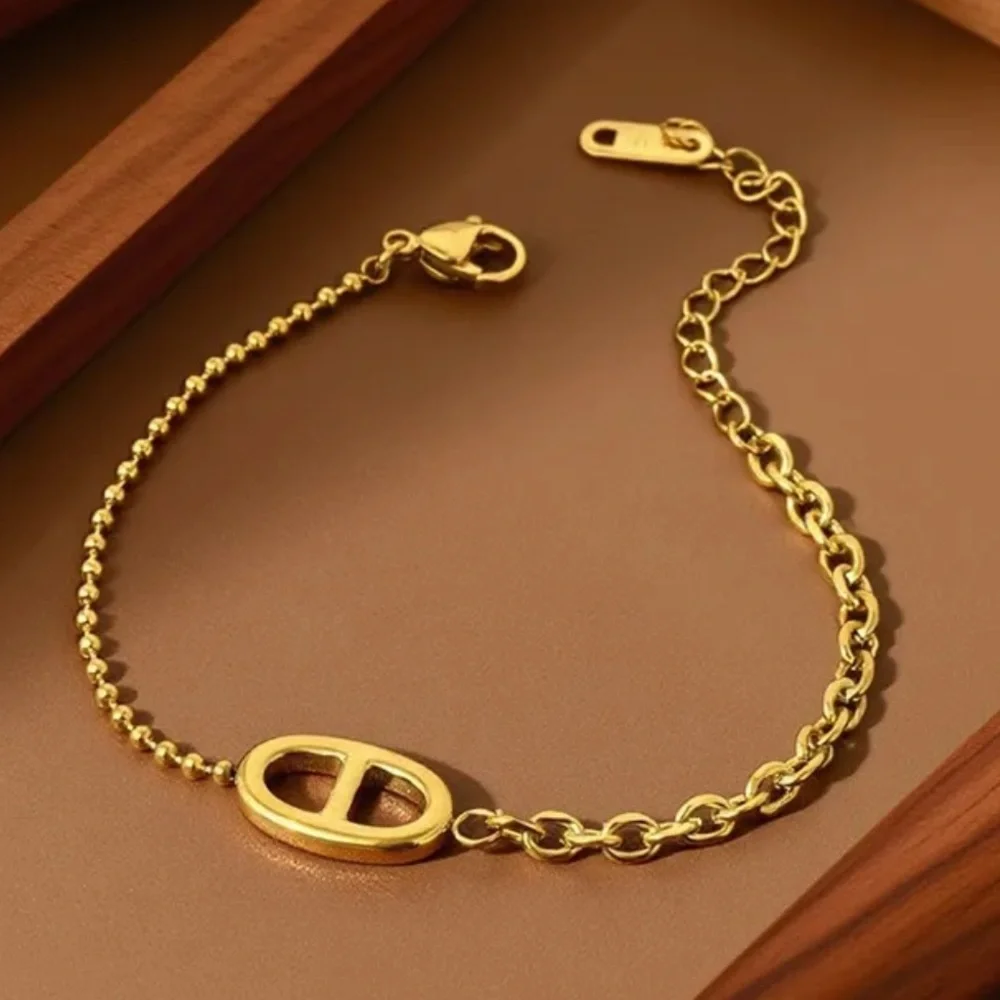 Multilayer Luxury Gold Bracelet Pig nose